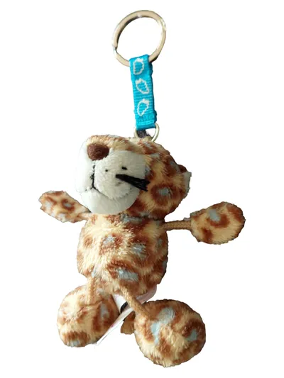 NICI Schlüsselanhänger Leopard Plüsch Tierdruck Braun Stickerei 8cm