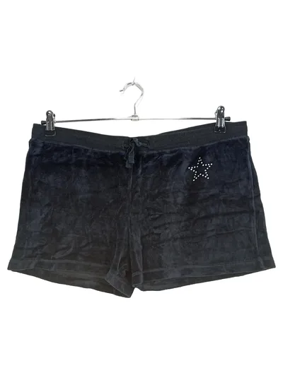 OKAY Damen Shorts Velours Schwarz Strass Stern Gr. 46 XXL