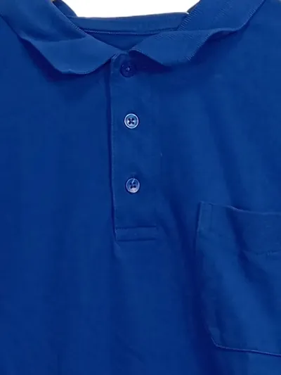 Henson & Henson Herren Poloshirt Blau Gr. L Casual Baumwolle