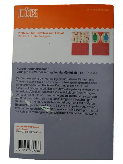 LÜK Gedächtnisspiel Übungsheft Merkfähigkeit Konzentration ab 1. Klasse
