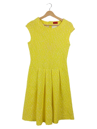 HUGO Damen Sommerkleid Gelb Gr. S Elegant