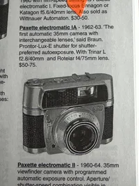 Braun Paxette IA electromatic 35mm Kamera Rodenstock-Trinar 40mm f/2.8 3