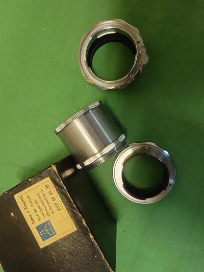 Pentacon Tuben- und Ringsatz Makro Metall 3tlg Silber Fotozubehör