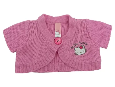 Hello Kitty Kinder Mädchen Strickjacke Bolero Pink Gr. 86 Charmant