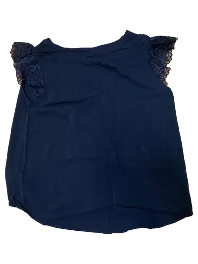 BloomChic Damen Bluse Shirt Spitzenärmel Knopfleiste Schwarz Gr. 42 Viskose