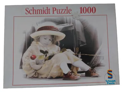 Schmidt Puzzle 1000 Teile Mädchen mit Rose Vintage Foto Motiv