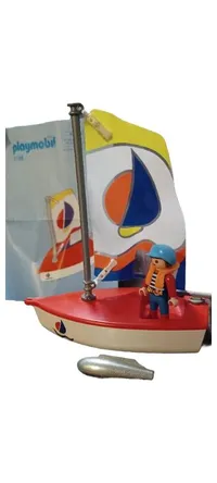 PLAYMOBIL 3188 Segelboot mit Figur Schwimmfähig Kinderspielzeug 1
