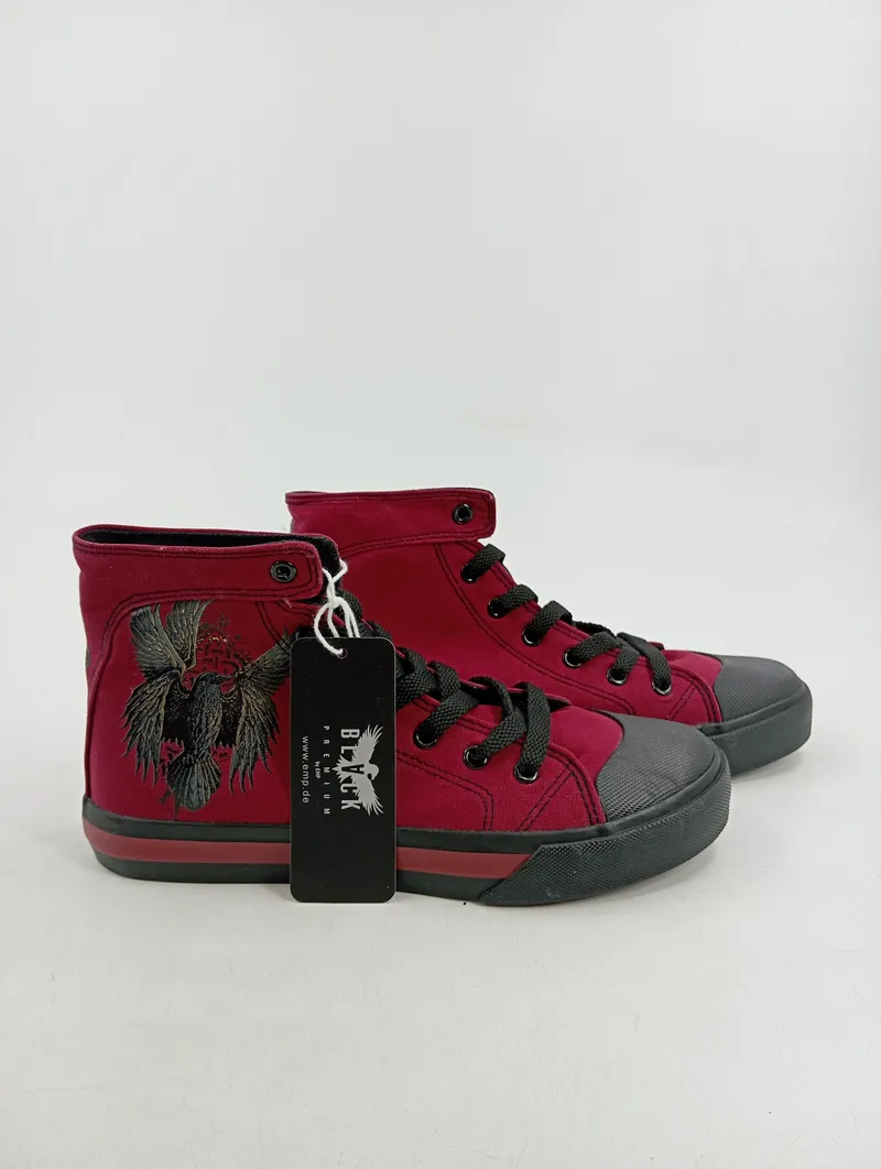 BLACK PREMIUM Sneaker high Herren Rot Gr. 38 Streetwear Adler-Print 2