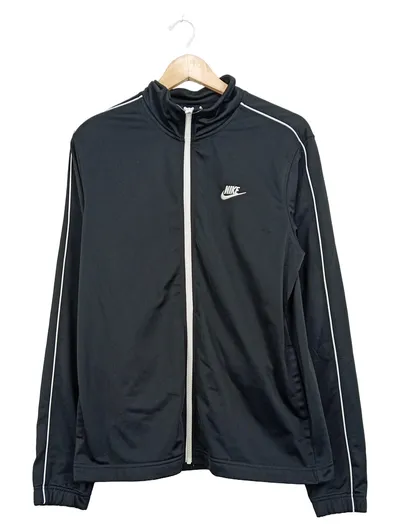 Nike Trainingsjacke Herren Gr. M Schwarz Weiß Sportjacke Full Zip