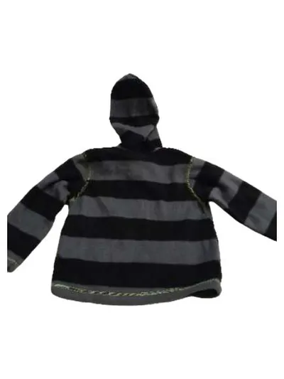 Al & Ray Kinder Fleecejacke Kapuze Gr. 92 Grau Gestreift