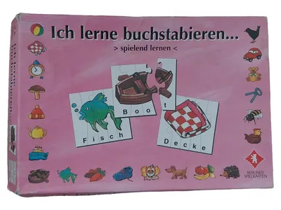 Berliner Spielkarten Ich lerne buchstabieren Lernspiel Pappe Vorschule ab 3 J.