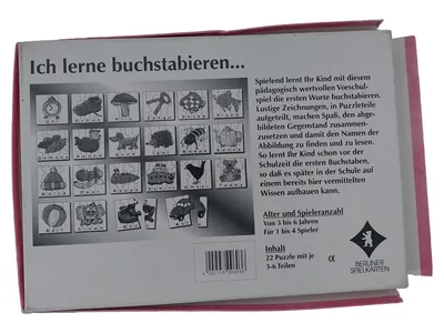 Berliner Spielkarten Ich lerne buchstabieren Lernspiel Pappe Vorschule ab 3 J.