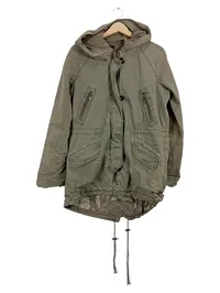 BLONDE No.8 Damen Parka Gr. 40 Oliv Stickerei Vogel Baumwolle Kapuze Jacke 1