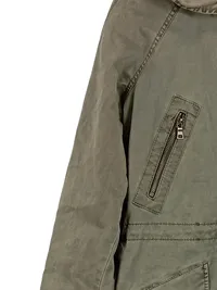 BLONDE No.8 Damen Parka Gr. 40 Oliv Stickerei Vogel Baumwolle Kapuze Jacke 4