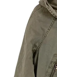 BLONDE No.8 Damen Parka Gr. 40 Oliv Stickerei Vogel Baumwolle Kapuze Jacke 5