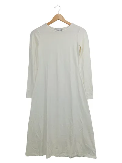 ASOS Design Damen Freizeitkleid Langarm Gr. 32 Beige Casual Uni