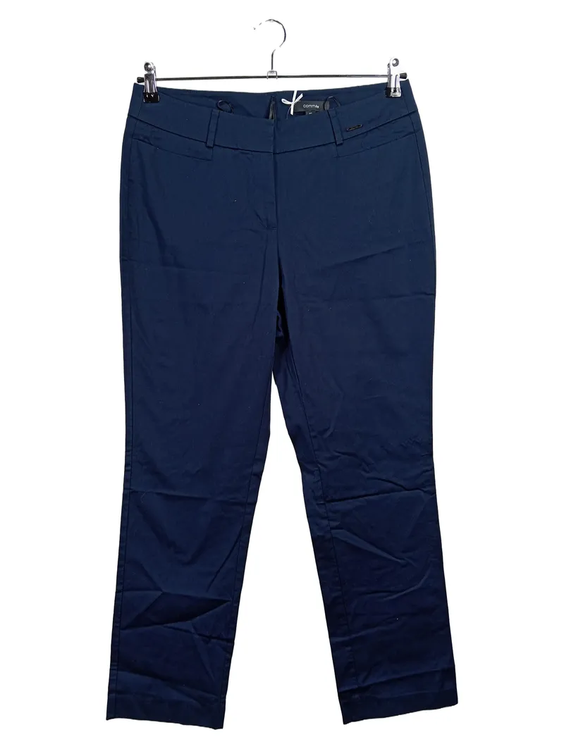 comma Damen Stoffhose Chino Hose Gr. 40 Navy Blau Business Elegant 1