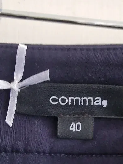 comma Damen Stoffhose Chino Hose Gr. 40 Navy Blau Business Elegant 3