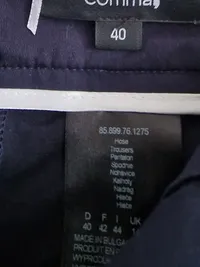 comma Damen Stoffhose Chino Hose Gr. 40 Navy Blau Business Elegant 4