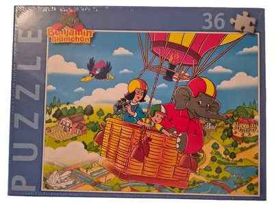 Benjamin Blümchen Puzzle 36 Teile Heißluftballon Kinder Blatz NEU OVP