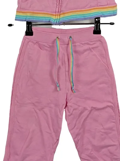 CIRCO Mädchen Jogginganzug Pink Gr. 92 (24M) Baumwolle Regenbogen