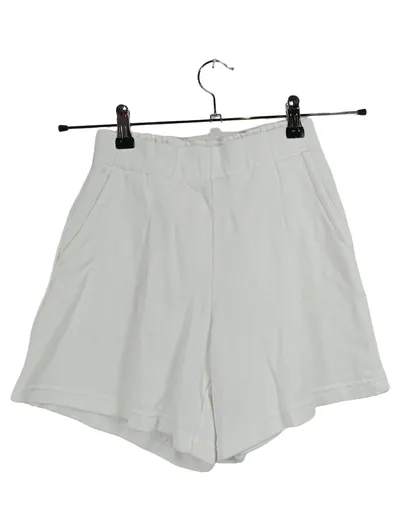 AERIE Damen Shorts Weiß High Waist Sweat Shorts XXS Baumwolle Casual