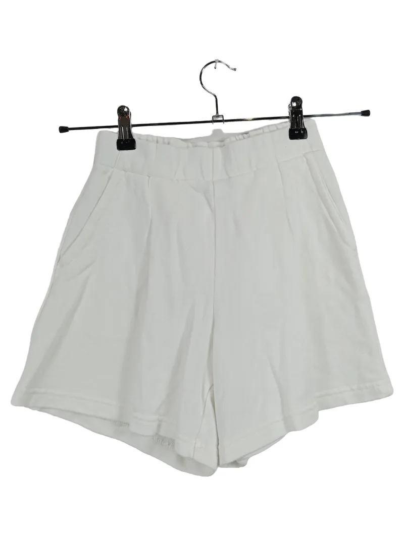 AERIE Damen Shorts Weiß High Waist Sweat Shorts XXS Baumwolle Casual 1