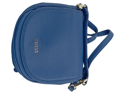 Guess Damen Umhängetasche Blau Modern Polyester Satteltasche