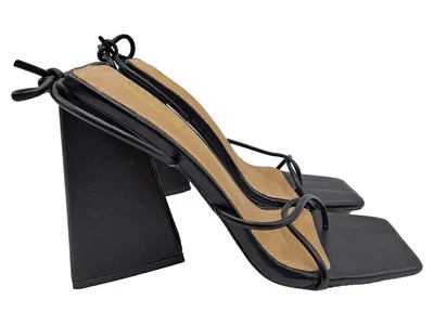 EGO Damen Sandaletten Blockabsatz Schwarz Riemchen UK 5 EU 38