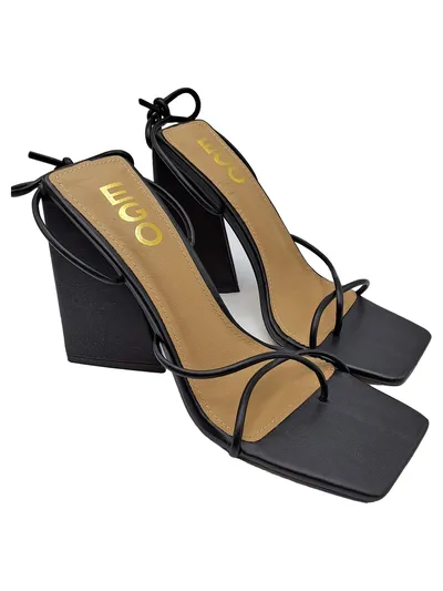EGO Damen Sandaletten Blockabsatz Schwarz Riemchen UK 5 EU 38