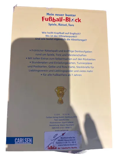 Carlsen Fußball-Block Activity Buch Spiele Rätsel Tore Kinder Mehrfarbig