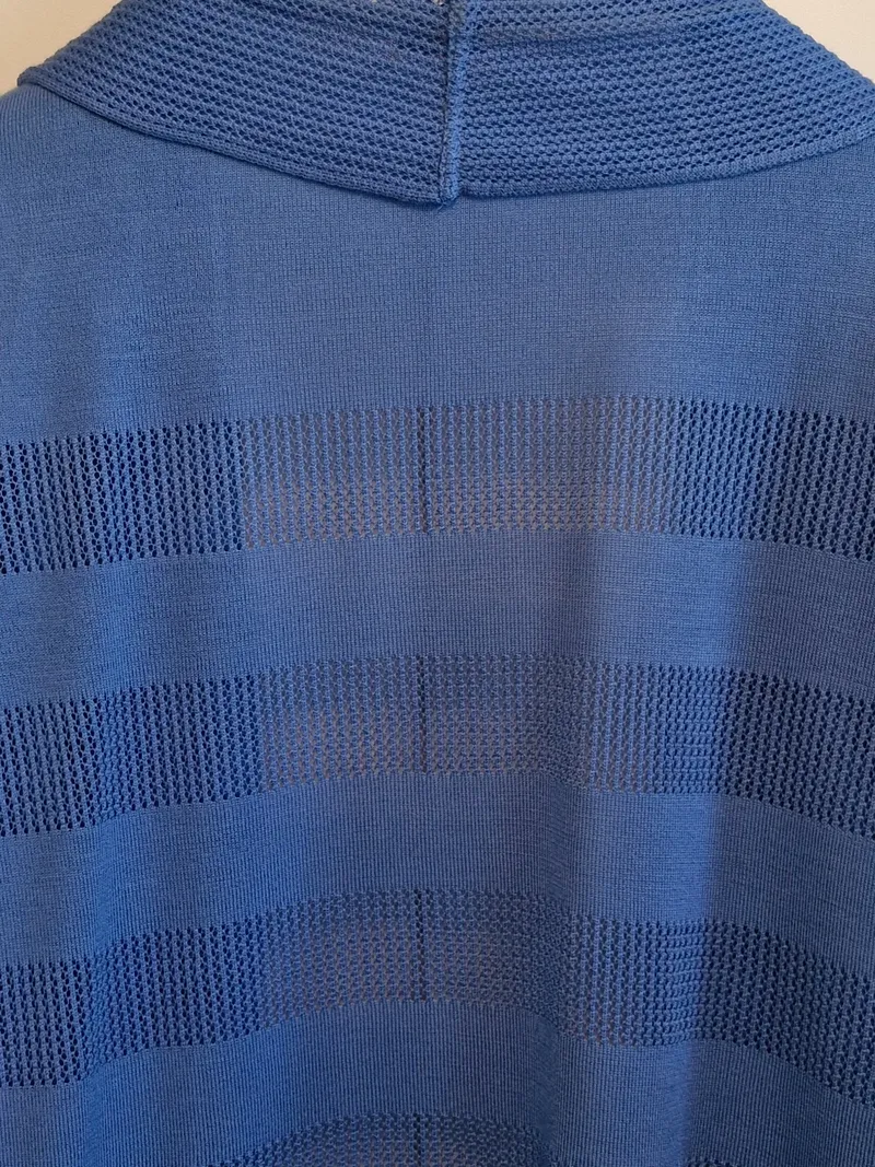 Atelier Goldner Schnitt Damen Strickjacke Blau Gr. 48/4XL Casual 5