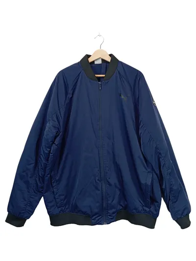 PUMA Bomberjacke Herren XXL 60/62 Blau Sportlich Nylon Jacke
