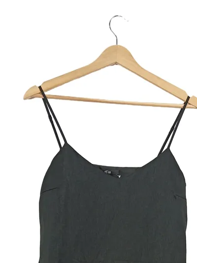 Uniqlo Damen Unterkleid Slip Dress Gr. 36/S Schwarz Basic Midi