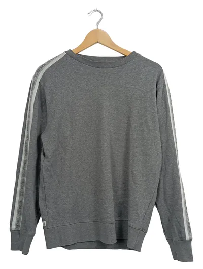 Diesel Herren Sweatshirt Gr. 46/S Grau Meliert mit Schriftzug