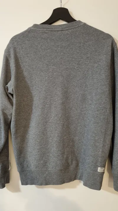 Diesel Herren Sweatshirt Gr. 46/S Grau Meliert mit Schriftzug