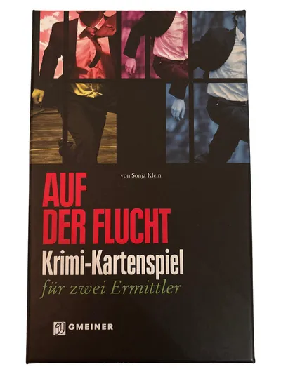 GMEINER Auf der Flucht Krimi-Kartenspiel für 2 Ermittler Detektivspiel ab 14