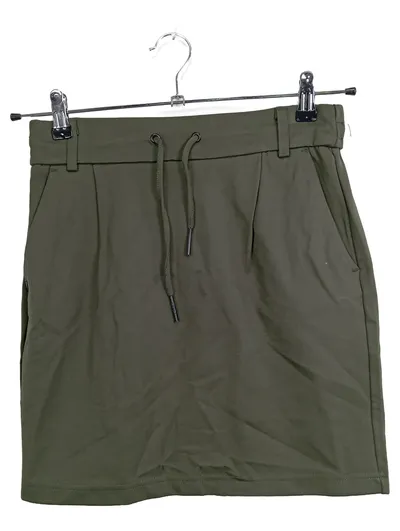 ONLY Damen Hosenrock Mini Gr. 36/S Oliv Raffungen Casual Frühjahr
