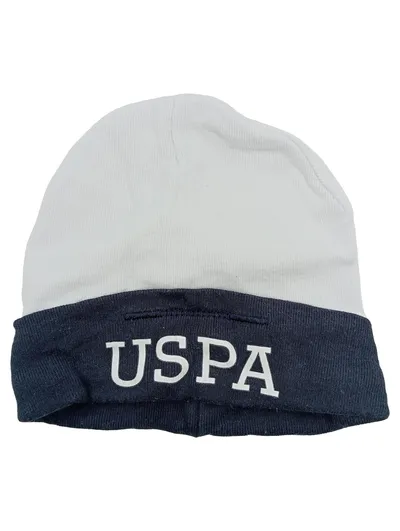 U.S. Polo Assn. Mütze Kinder 0-6M Weiß Baumwolle Beanie Casual