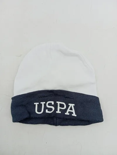U.S. Polo Assn. Mütze Kinder 0-6M Weiß Baumwolle Beanie Casual