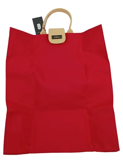 Gabor Damen Shopper Handtasche Rot Stoff Casual Groß