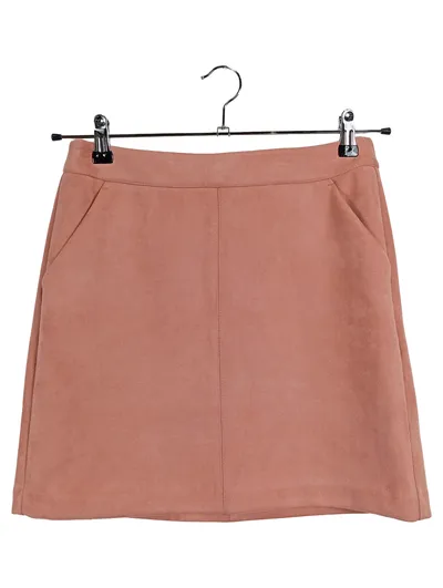 VERO MODA Damen Lederrock Rosa Gr. S Casual
