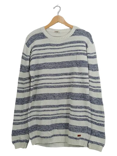 FIT-Z Pullover Strickpullover Jungen Gr. 176-182 Gestreift Baumwolle Blau Weiß