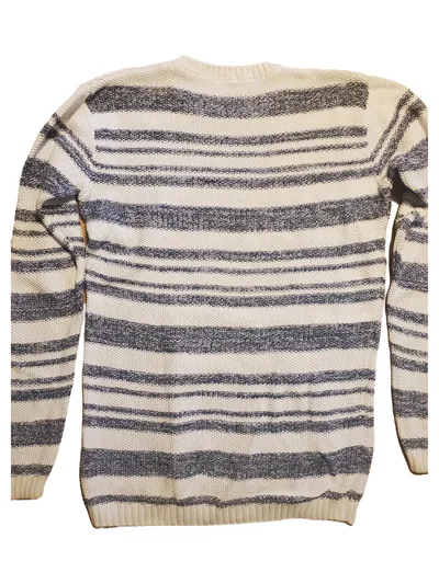 FIT-Z Pullover Strickpullover Jungen Gr. 176-182 Gestreift Baumwolle Blau Weiß