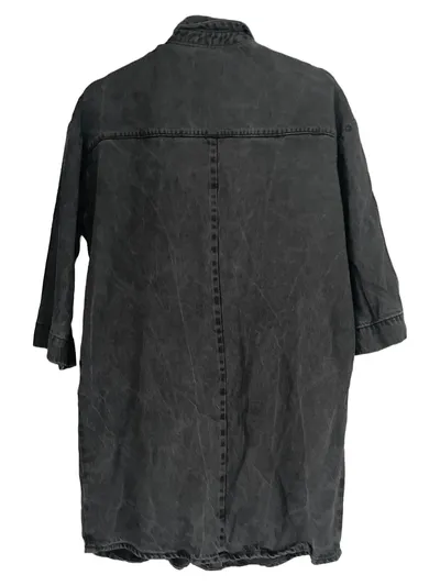 MONKL Damen Blusenkleid Hemdblusenkleid Schwarz Gr. 32/XXS Casual