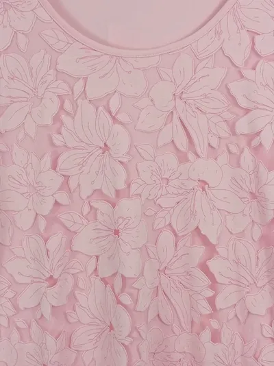MONA Damen T-Shirt Rosa Blumenmuster Gr. 48/4XL
