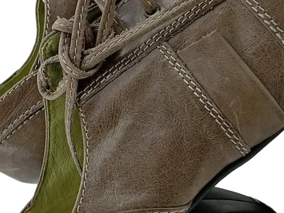 Tiggers Damen Schnürschuhe Gr. 40 Braun Vintage Leder Halbschuhe Absatz