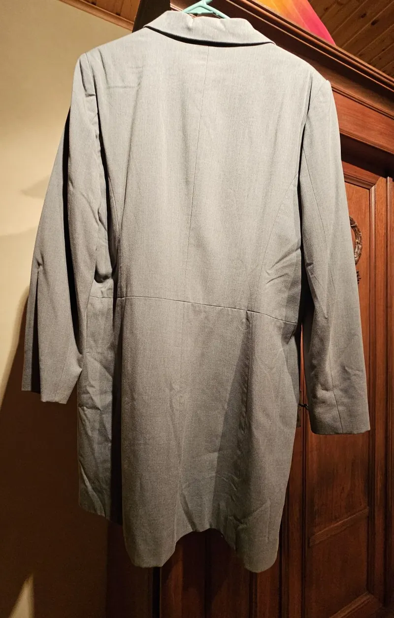 CUE Damen Businesskleid Gr. 42 Grau Klassisch Elegant Büro Kleid 4
