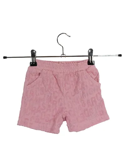 Marc Jacobs Kinder Shorts Kurze Hose Frottee Gr. 86 Rosa Logo Sommer Mädchen