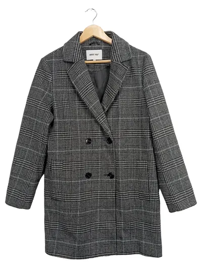 ABOUT YOU Damen Klassischer Karierter Mantel Gr. 36 Grau Business